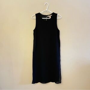 Forever 21 Black Sleeveless Sheer Tunic w Side & Tulip Back Slits – Size XS EUC
